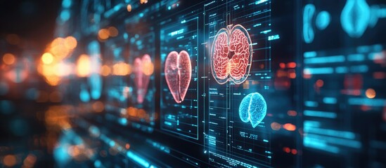 Digital Anatomy: A Futuristic Visualization of the Human Heart and Brain