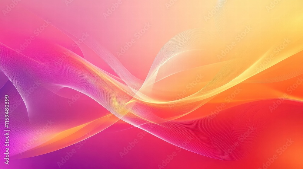 Aufkleber vibrant abstract fractal patterns creating a dreamy atmosphere with harmonious color blends and spac