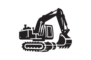 Creative excavator illustration 