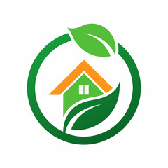 Simple and Memorable Eco Logo for Real Estate with Symmetrical Design