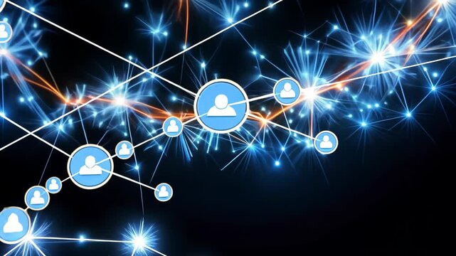 Social Networks: An Abstract Video of Connecting Profiles to a Network