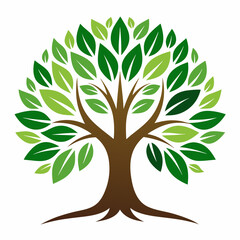 Tree Logo Design on White Background