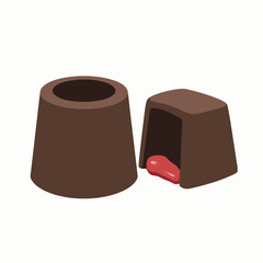 Stuffing chocolate candies icon isolated







