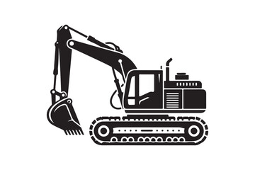 Creative excavator illustration 