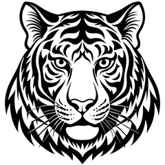 Majestic Tiger on White Background