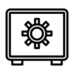 Safety Box Vector Line Icon Design