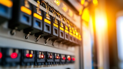 Skilled Technicians Operate Electrical Equipment in Factory