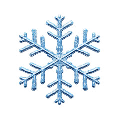 Snowflake isolated on transparent background