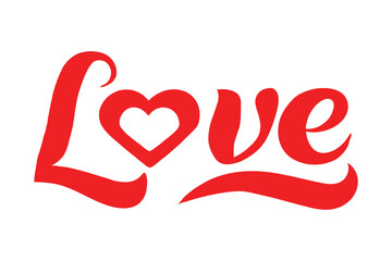 "Elegant love typography design featuring a stylish heart shape vector. Perfect for Valentine&rsquo;s Day, wedding invitations, romantic or crafting projects. High-quality vector graphic suitable for