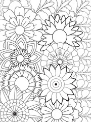 PrintFlowers Coloring Pages For Adules
