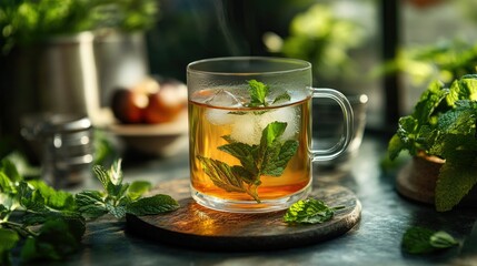 Refreshing Iced Mint Tea: A Summer Beverage