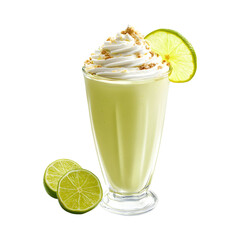 Key Lime Pie Shake on transparent  background