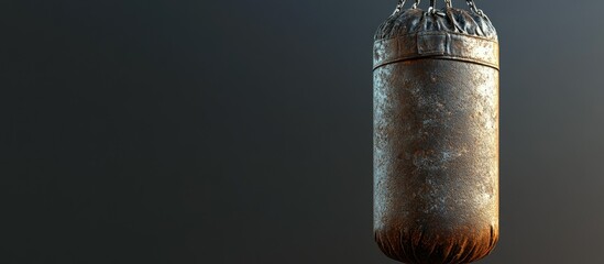 Obraz premium Vintage Rusty Punching Bag: A Symbol of Resilience and Strength