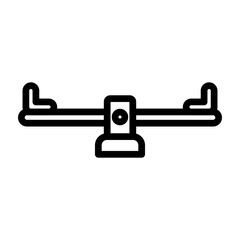 Seesaw Vector Line Icon Design