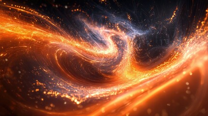 Fiery Vortex: A Cosmic Dance of Light and Energy