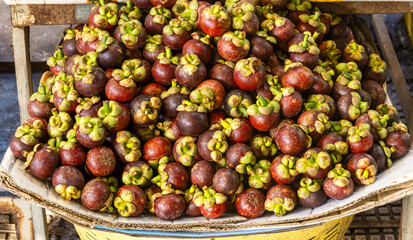 mangosteen in Phnom Penh market
