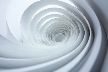 A minimalist paper - cut spiral that creates a hypnotic, three - dimensional effect