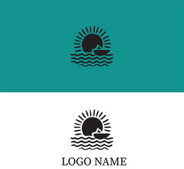 Beach resorts icon for logo