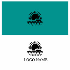 Beach resorts icon for logo