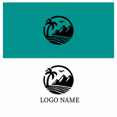 Beach resorts icon for logo