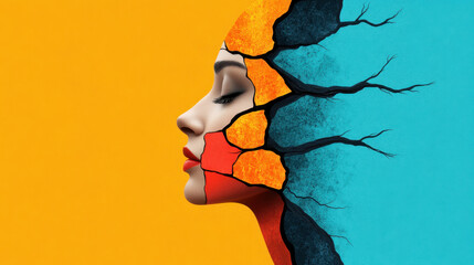 Dissociative identity disorder (DID), Filename features an illustration related to Dissociative Identity Disorder (DID) with a grunge aesthetic.