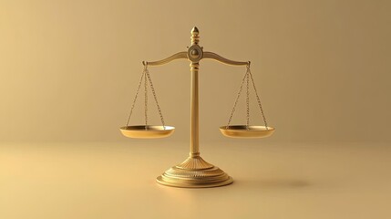 Golden Scales of Justice Symbol of Law and Balance