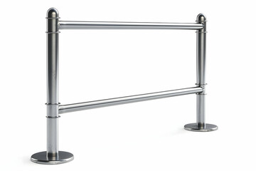 Obraz premium A metal crowd control barrier displayed against a plain or transparent backdrop, highlighting its utilitarian purpose in organizing public gatherings.