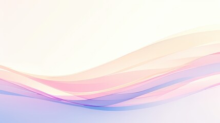 Obraz premium Abstract waves in soft pastel colors creating a serene visual effect.