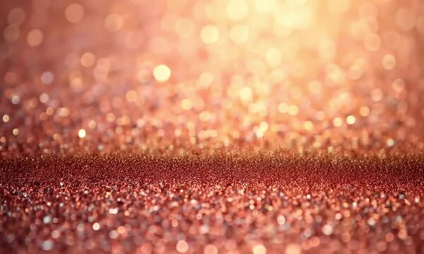 Shimmering Rose Gold Glitter Background for Sparkling Celebrations, Festive Decorations, and Elegant Designs