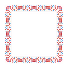 Square frame cross stitch pattern
