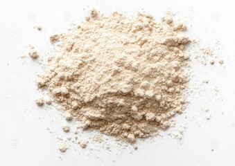Wheat flour on a white background, isolated