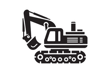 Creative excavator illustration 