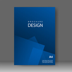 Book cover blue shape modern design. Annual report. Brochure template, catalog. Simple Flyer promotion. magazine. Vector illustration