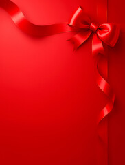 Romantic Ribbon Bow with Heart Loop Design