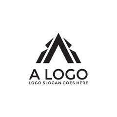 A Letter initial logo vector image