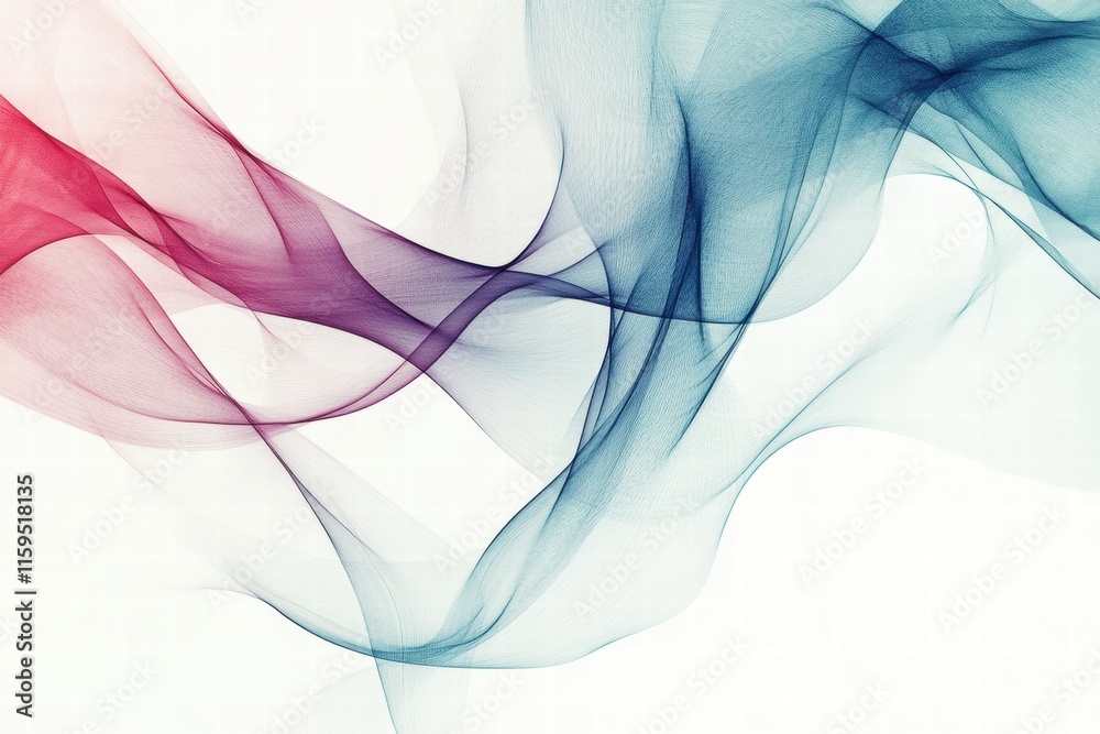 Leinwandbilder elegant abstract fractal patterns with flowing colors and ample copy space for text placement. gener