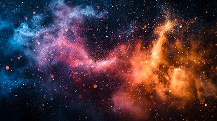 Fototapeta premium Colorful nebula in outer space with vibrant cosmic tones