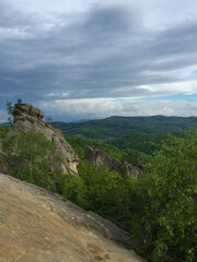 Scenic view from a mountain overlook