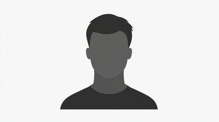Blank clipart user profile picture suitable for social media and professional profiles