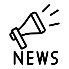 News Broadcast Vector Line Icon Design
