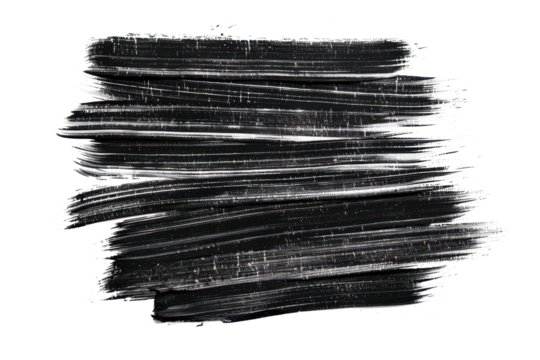 black pastel scratch scribbling texture isolated on white or transparent png