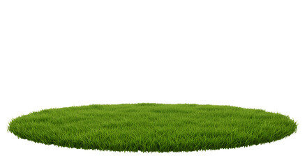 green grassland landscape isolated on white or transparent png
