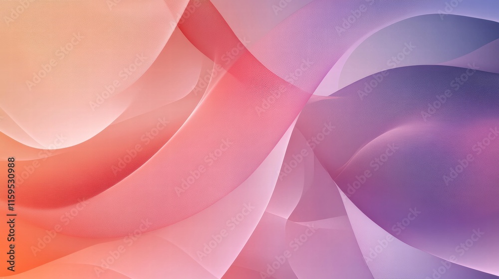 Poster Abstract fractal patterns with smooth curves and soft colors suitable for mock up and text placement. Generative AI