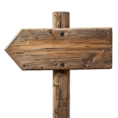 Fototapeta premium Vintage Wooden Arrow Transparent PNG