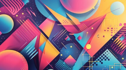 Abstract geometric shapes background illustration