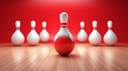 Naklejka premium Bowling game relaxing background generetad by ai
