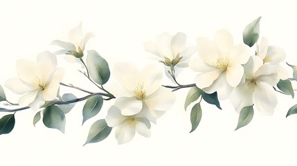 Obraz premium Green Leaf Collection: Artistic Watercolor and Detailed Digital Illustrations Featuring Clovers, Tropical Leaves, Falling Foliage, and Textured Dry Leaves - Perfect for Nature-Themed Designs and Decor