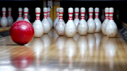 Bowling game relaxing background generetad by ai