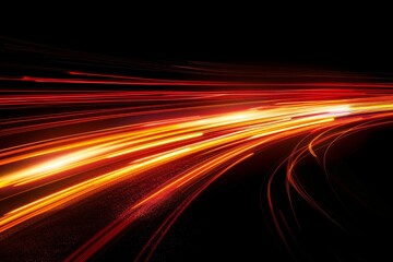 Dynamic light streaks on black