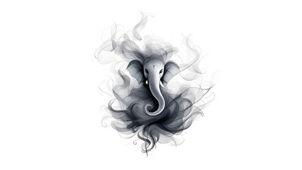 Fototapeta premium Divine Swirls Ganesha 